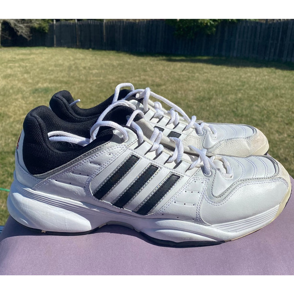 Adidas Men's Ambition Stripe IV White Black Sneaker Shoe Men's size 11  GO0238 - Picture 4 of 11